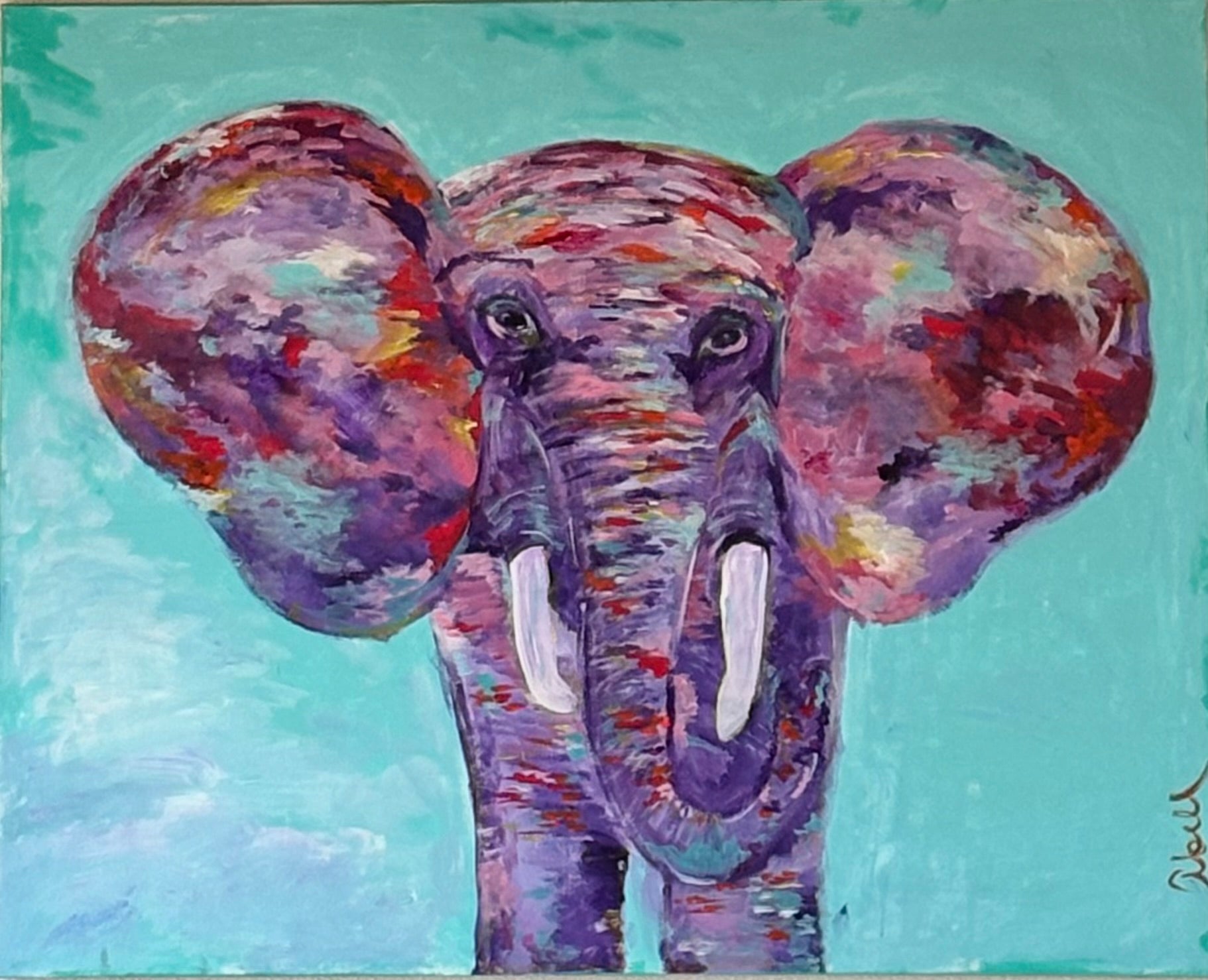 Colorful Animals on Stretched Canvas