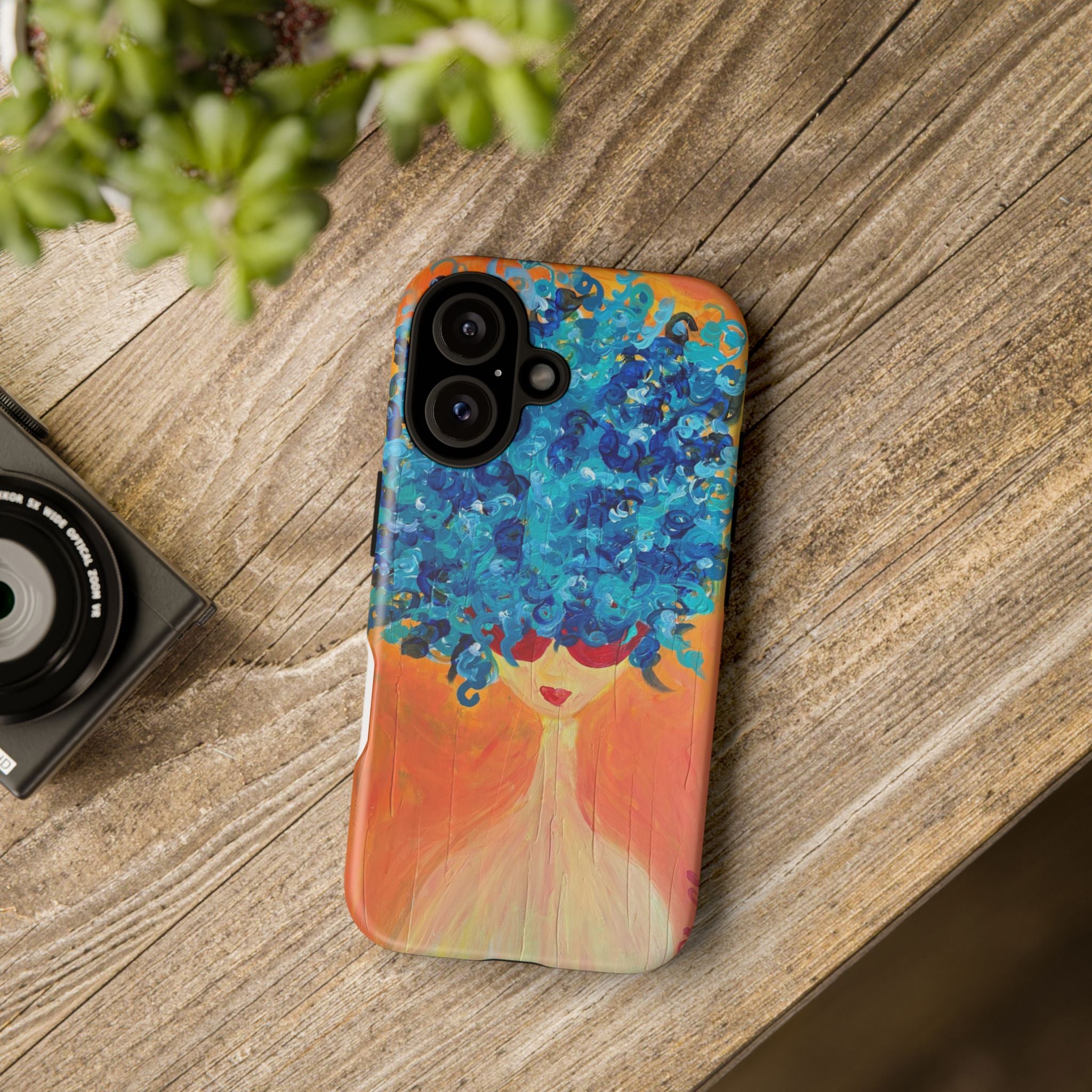 Tough Cases — Blue Hair Woman Phone Case