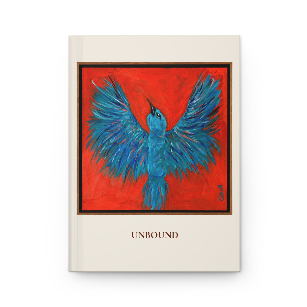 Unbound Blue Phoenix Hardcover Journal — Lined Matte Notebook for Creativity & Self-Discovery