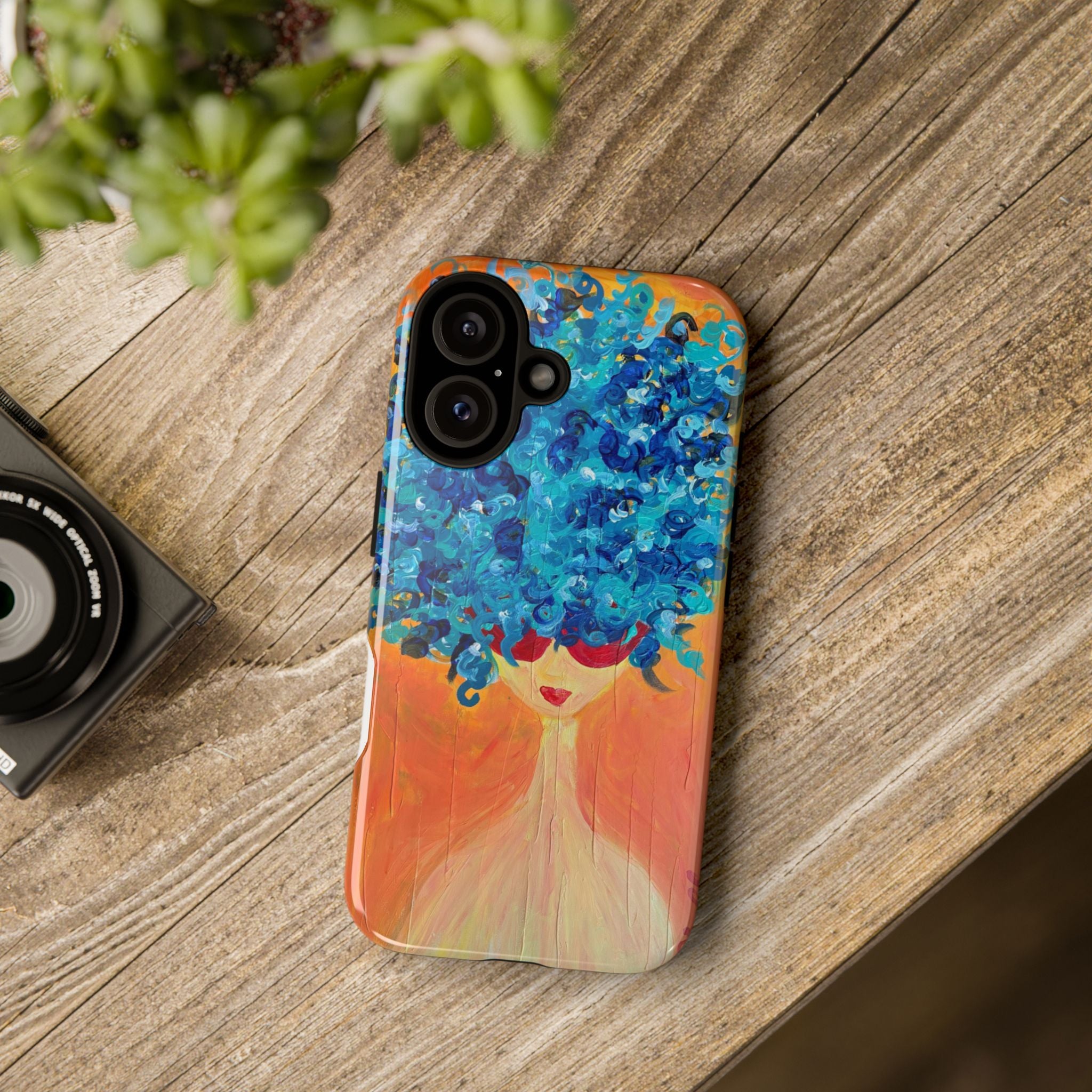 Tough Cases — Blue Hair Woman Phone Case