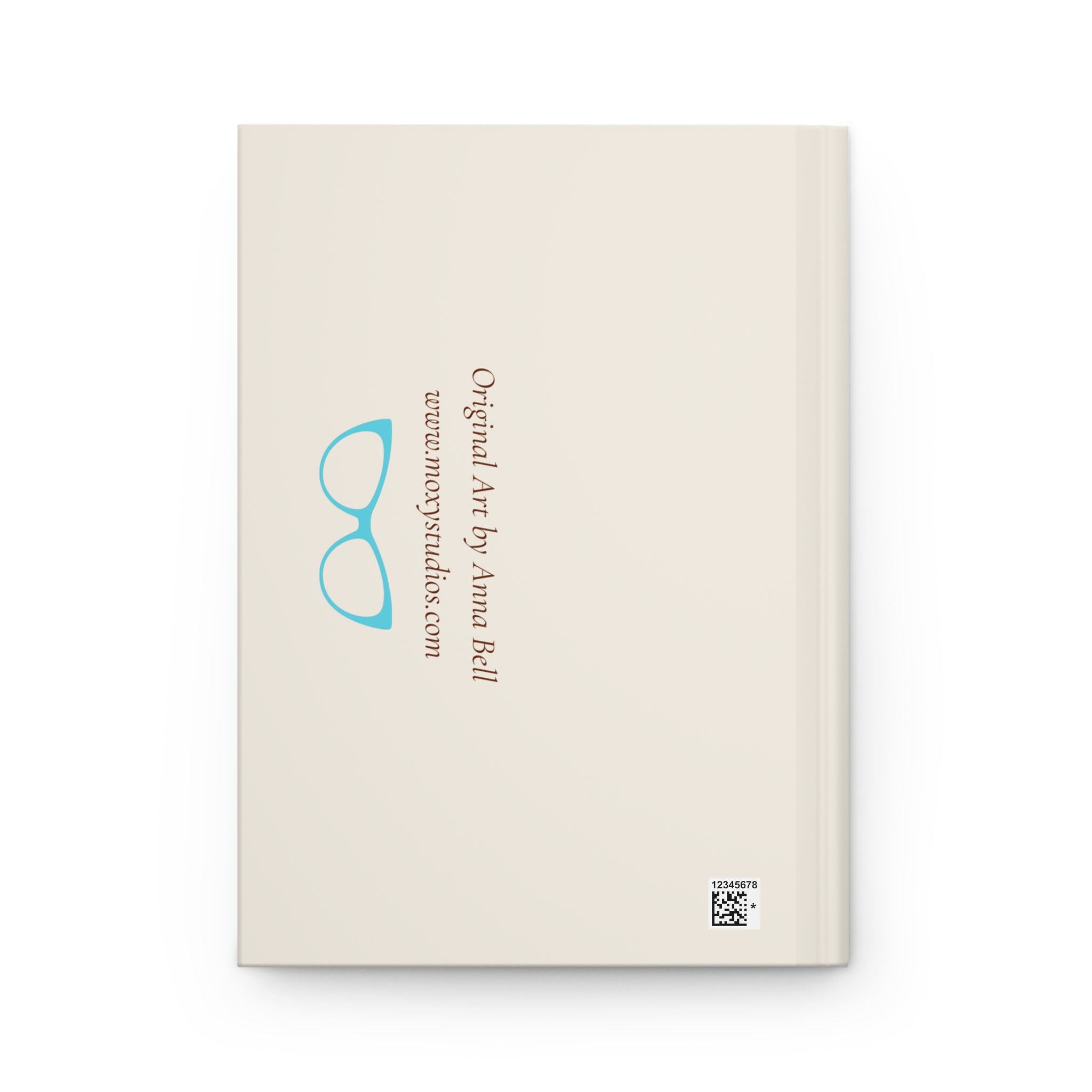 Near-Sighted Llama Original Art Hardcover Journal — Lined Notebook for Notes & Gifts