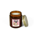Coconut Apricot Scented Candle (4oz/9oz) — 'Princess' Pug Art Jar