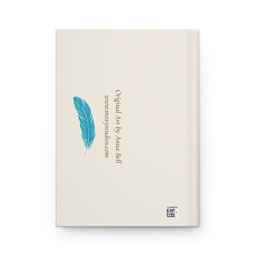 Blue Ostrich Original Art Hardcover Journal — 'BETTY' Lined Notebook